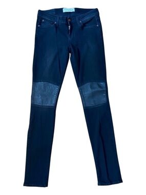 TEXTILE Elizabeth and James black jeans Tommy low rise skinny leather knees 26